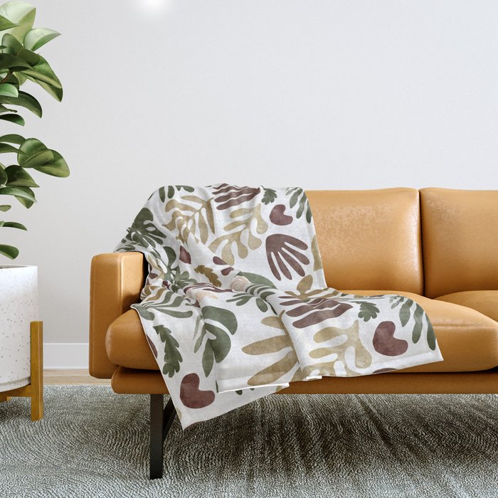 Matisse abstract jungle 17 Throw Blanket Gallery Image 1