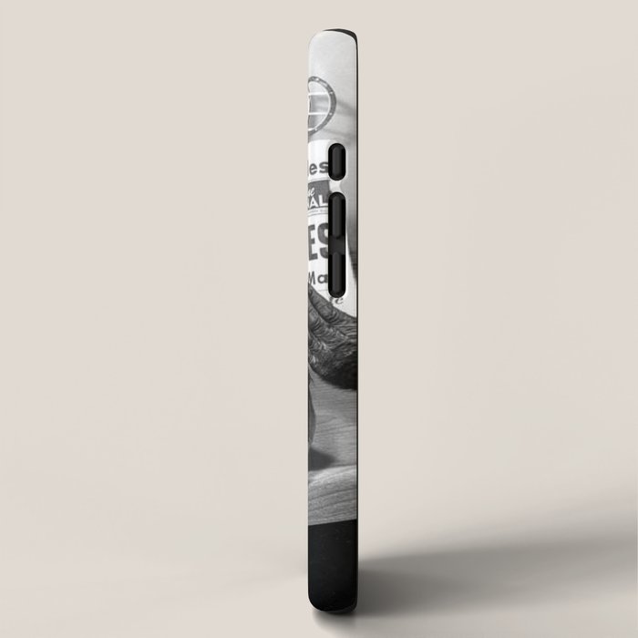 Space Chimp Lives - NASA Moon Flight black and white photograph iPhone Case Gallery Image 2