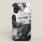 Space Chimp Lives - NASA Moon Flight black and white photograph iPhone Case Gallery Image 1