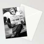Space Chimp Lives - NASA Moon Flight black and white photograph Stationery Card Gallery Image 2