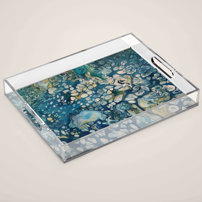 Underwater Abstract Fantasy Acrylic Tray Gallery Image 1