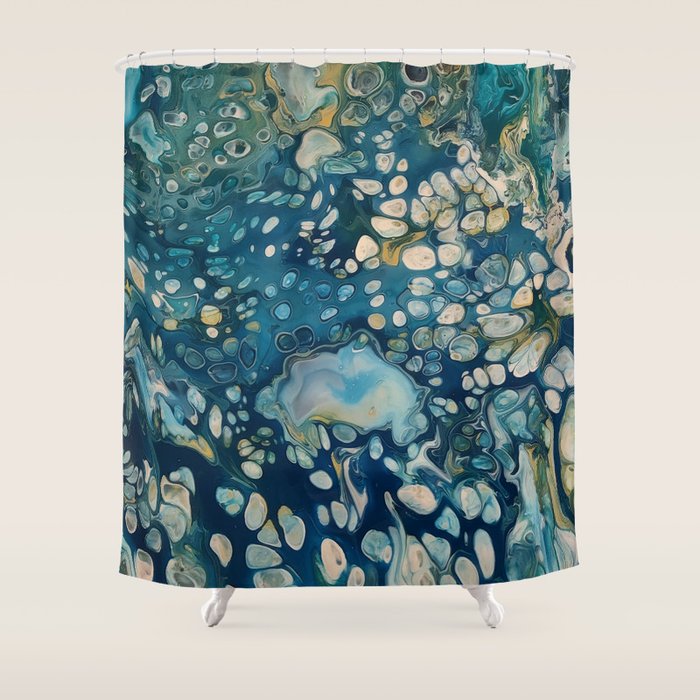 Underwater Abstract Fantasy Shower Curtain Gallery Image 1