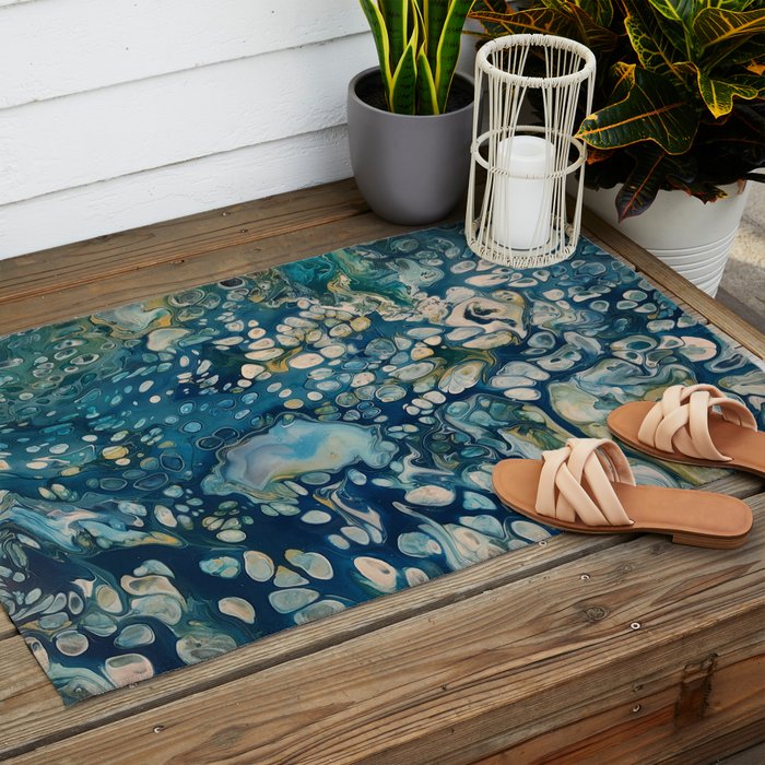 Underwater Abstract Fantasy Outdoor Rug Gallery Image 2