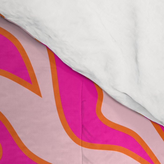 Zebra Print Pink And Orange Zebra Stripes Wild Animal Print Preppy Decor Modern Zebra Pattern Comforter Gallery Image 4
