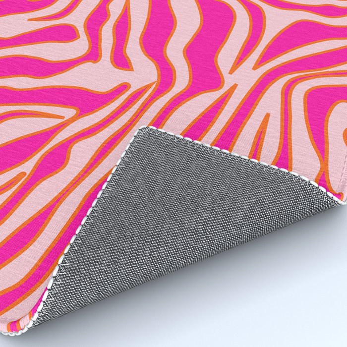 Zebra Print Pink And Orange Zebra Stripes Wild Animal Print Preppy Decor Modern Zebra Pattern Rug Gallery Image 4