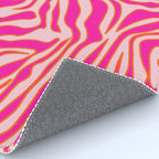 Zebra Print Pink And Orange Zebra Stripes Wild Animal Print Preppy Decor Modern Zebra Pattern Rug Gallery Image 4