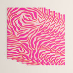 Zebra Print Pink And Orange Zebra Stripes Wild Animal Print Preppy Decor Modern Zebra Pattern Wrapping Paper Gallery Image 3