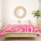Zebra Print Pink And Orange Zebra Stripes Wild Animal Print Preppy Decor Modern Zebra Pattern Duvet Cover Gallery Image 3