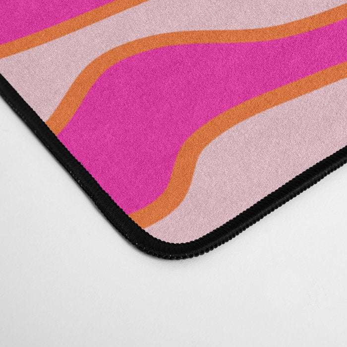 Zebra Print Pink And Orange Zebra Stripes Wild Animal Print Preppy Decor Modern Zebra Pattern Desk Mat Gallery Image 4