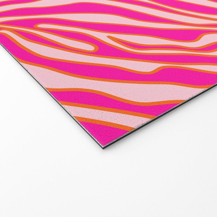 Zebra Print Pink And Orange Zebra Stripes Wild Animal Print Preppy Decor Modern Zebra Pattern Welcome Mat Gallery Image 2