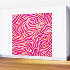 Zebra Print Pink And Orange Zebra Stripes Wild Animal Print Preppy Decor Modern Zebra Pattern Wall Mural Gallery Image 2