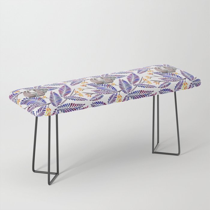 Happy Sloth - Tropical Indigo Leaves Bench Gallery Image 1