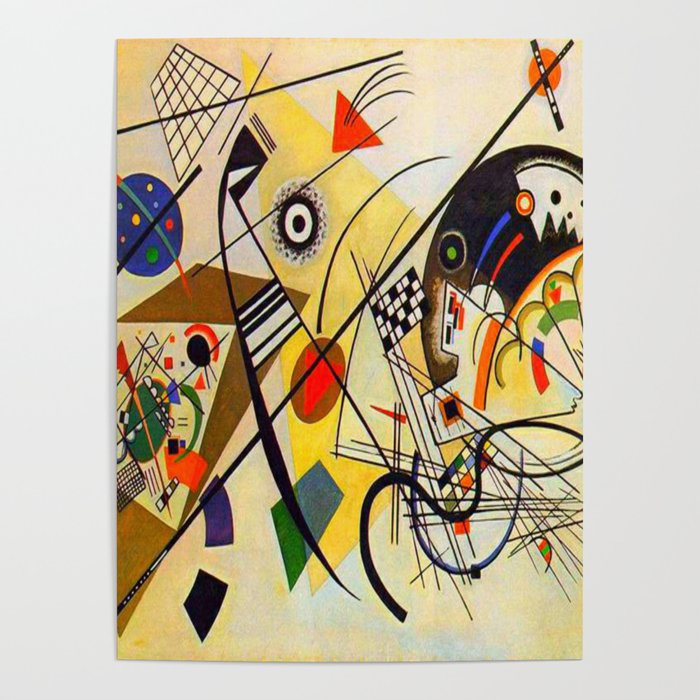 Wassily Kandinsky Transverse Line, colorful  Poster Gallery Image 1