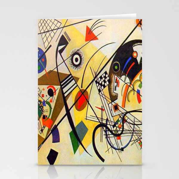 Wassily Kandinsky Transverse Line, colorful  Stationery Card Gallery Image 1