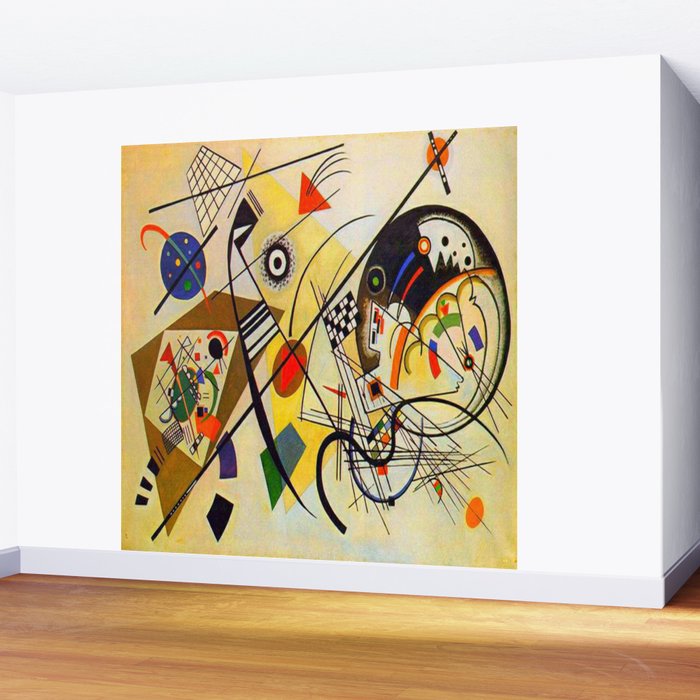 Wassily Kandinsky Transverse Line, colorful  Wall Mural Gallery Image 2