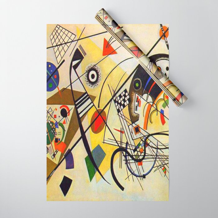 Wassily Kandinsky Transverse Line, colorful  Wrapping Paper Gallery Image 1