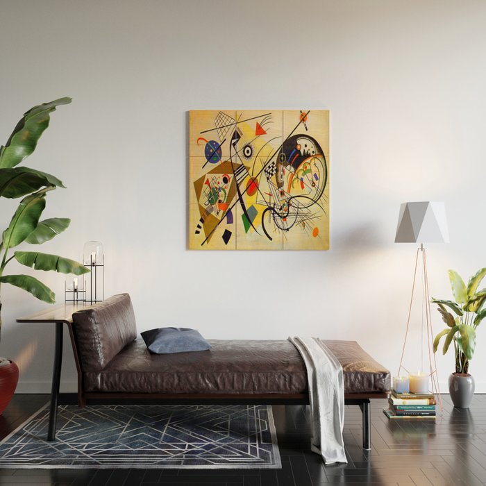 Wassily Kandinsky Transverse Line, colorful  Wood Wall Art Gallery Image 2