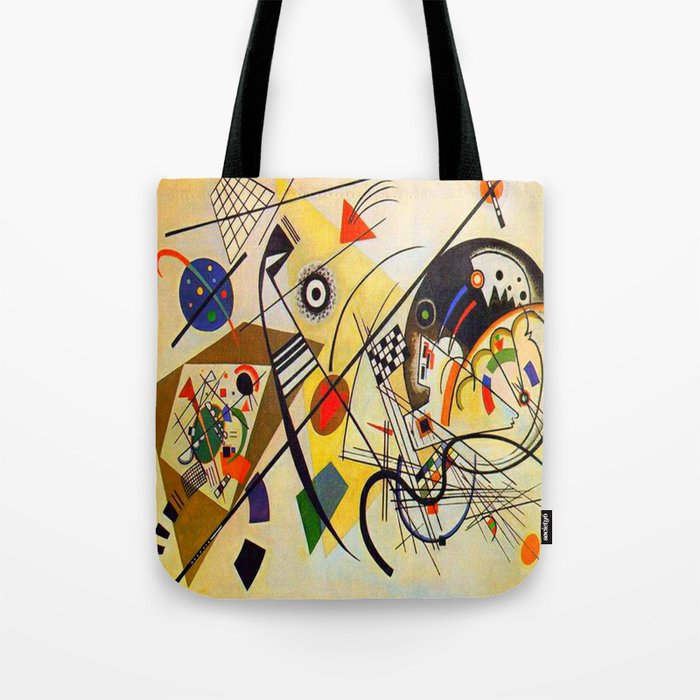 Wassily Kandinsky Transverse Line, colorful  Tote Bag Gallery Image 1
