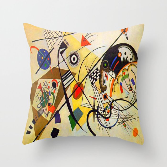 Wassily Kandinsky Transverse Line, colorful  Throw Pillow Gallery Image 1