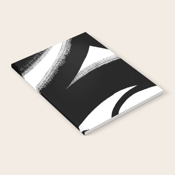 Brush Stroke â Black Abstract Notebook Gallery Image 1