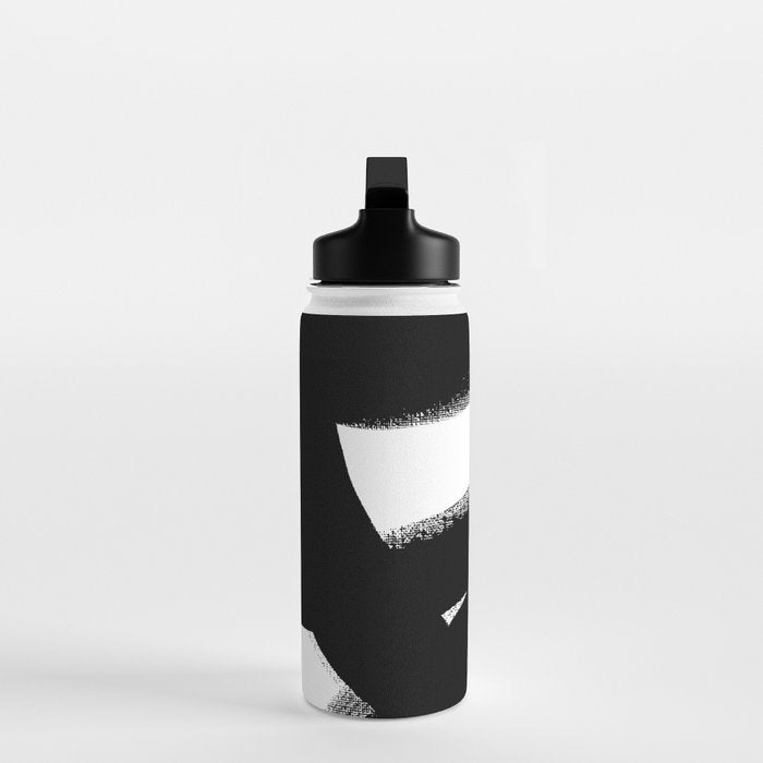 Brush Stroke â Black Abstract Water Bottle Gallery Image 3