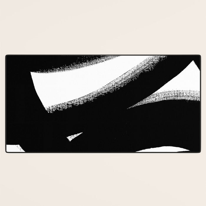 Brush Stroke â Black Abstract Desk Mat Gallery Image 3