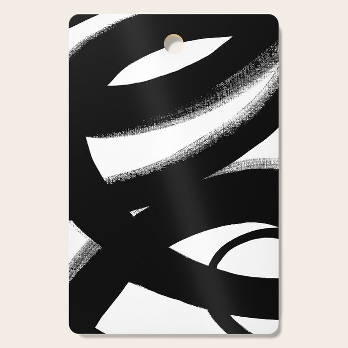 Brush Stroke â Black Abstract Cutting Board Gallery Image 1
