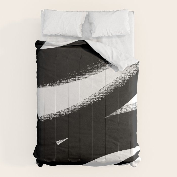 Brush Stroke â Black Abstract Comforter Gallery Image 6