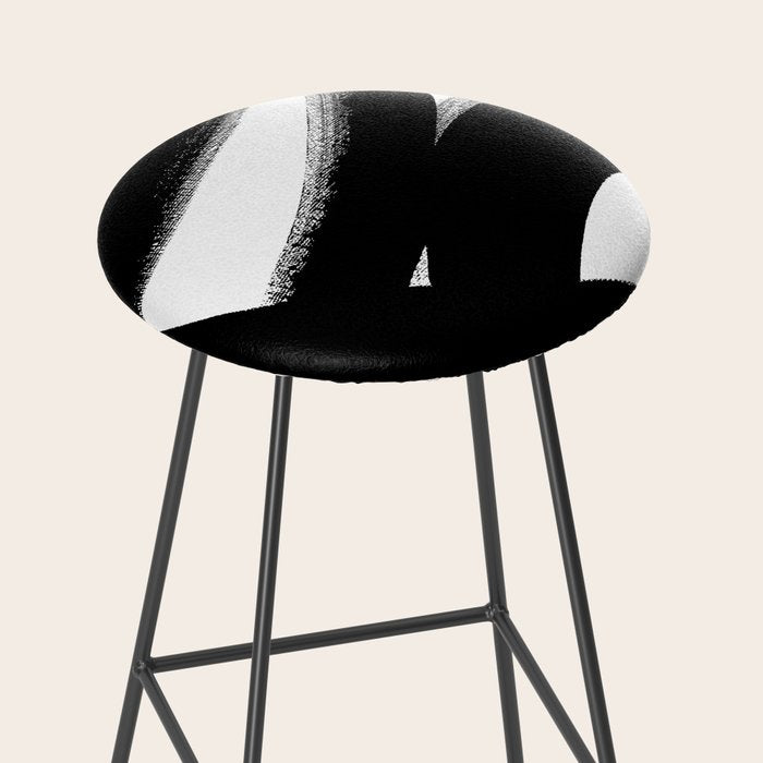 Brush Stroke â Black Abstract Stool Gallery Image 2
