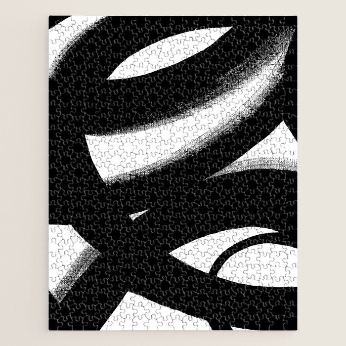 Brush Stroke â Black Abstract Jigsaw Puzzle Gallery Image 1