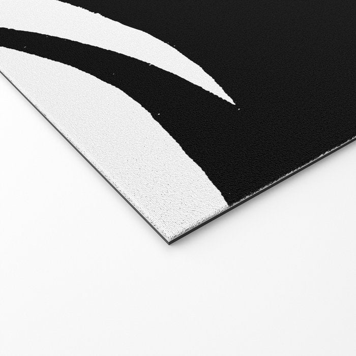 Brush Stroke â Black Abstract Welcome Mat Gallery Image 2