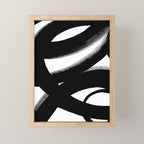 Brush Stroke â Black Abstract Mini Art Print Gallery Image 1