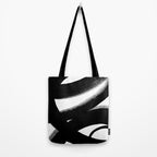 Brush Stroke â Black Abstract Tote Bag Gallery Image 2