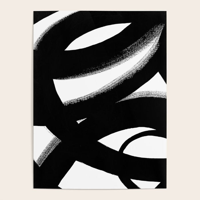 Brush Stroke â Black Abstract Poster Gallery Image 4