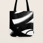 Brush Stroke â Black Abstract Tote Bag Gallery Image 1