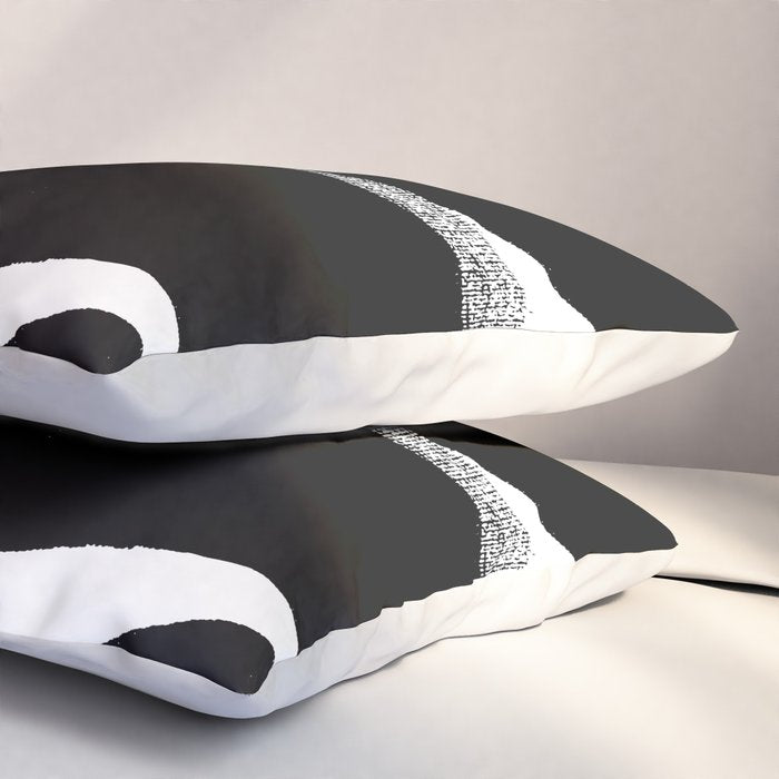 Brush Stroke â Black Abstract Pillow Sham Gallery Image 3