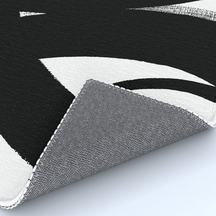 Brush Stroke â Black Abstract Rug Gallery Image 4