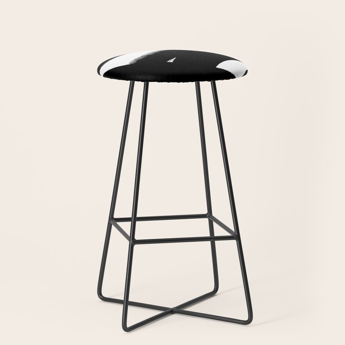 Brush Stroke â Black Abstract Stool Gallery Image 1