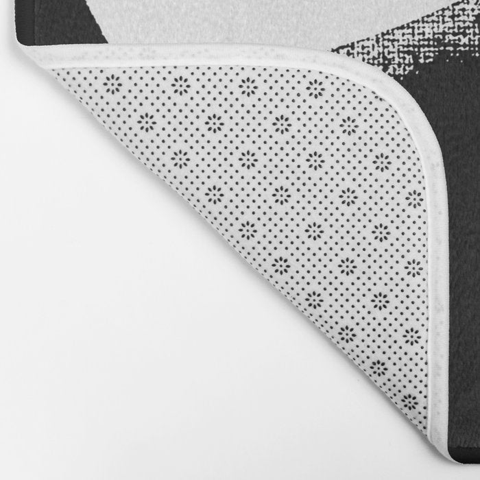 Brush Stroke â Black Abstract Bath Mat Gallery Image 2