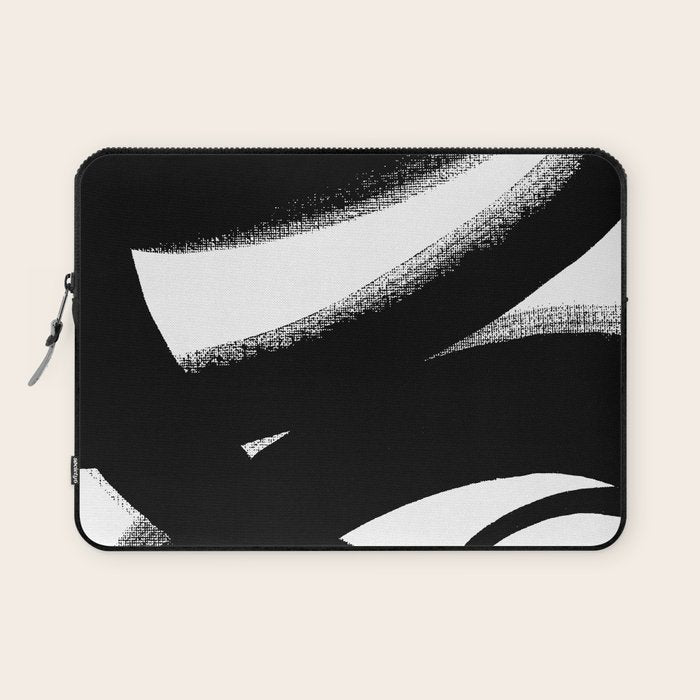 Brush Stroke â Black Abstract Laptop Sleeve Gallery Image 1