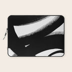 Brush Stroke â Black Abstract Laptop Sleeve Gallery Image 1