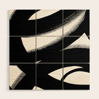 Brush Stroke â Black Abstract Wood Wall Art Gallery Image 1
