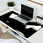 Brush Stroke â Black Abstract Desk Mat Gallery Image 2