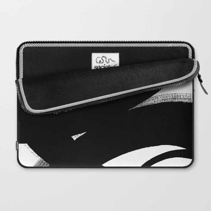 Brush Stroke â Black Abstract Laptop Sleeve Gallery Image 2