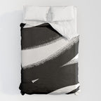 Brush Stroke â Black Abstract Duvet Cover Gallery Image 6