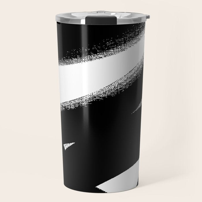Brush Stroke â Black Abstract Travel Mug Gallery Image 1