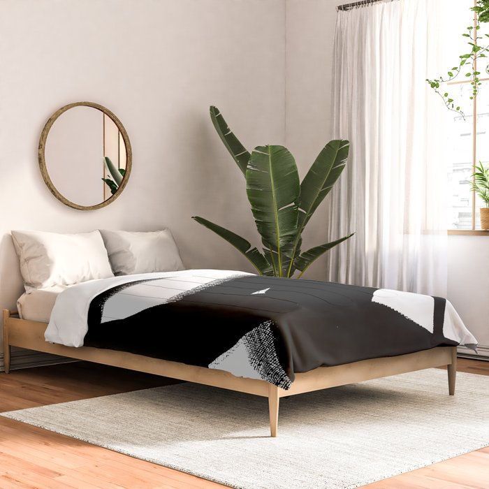 Brush Stroke â Black Abstract Comforter Gallery Image 2