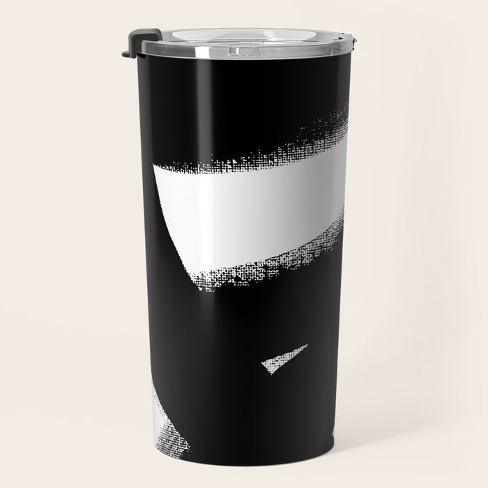 Brush Stroke â Black Abstract Travel Mug Gallery Image 3