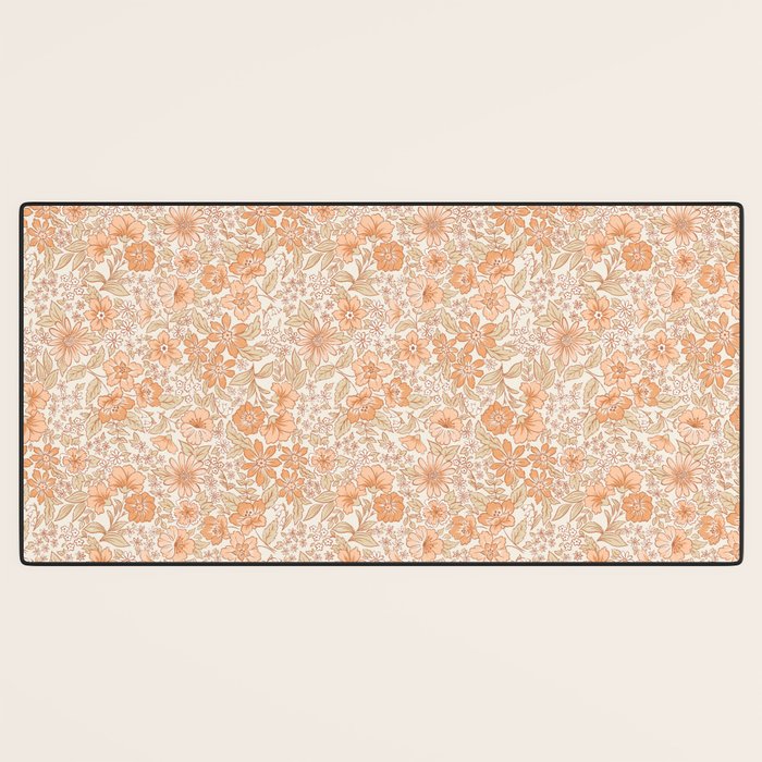 Posey - peach Desk Mat Gallery Image 3