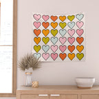 Rainbow Hearts Wall Tapestry Gallery Image 2